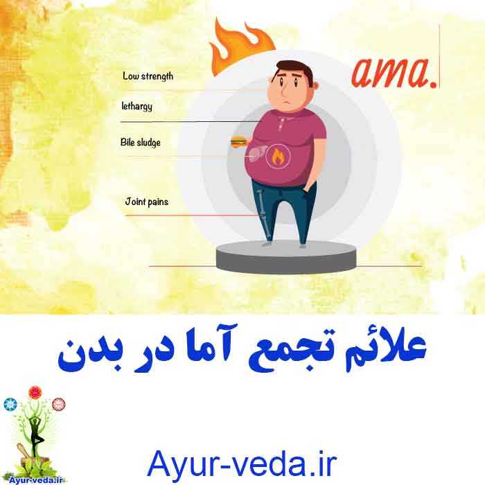 Symptoms of ama in the body - علائم تجمع آما در بدن
